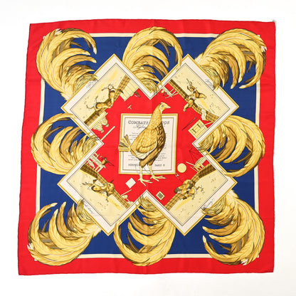 Hermes Silk Combats De Coqs Scarf 90 1 of 3