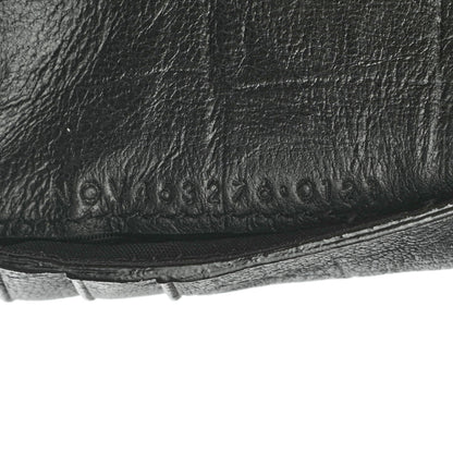 Saint Laurent Calfskin Crocodile Embossed Monogram Bifold Wallet Black 7 of 7