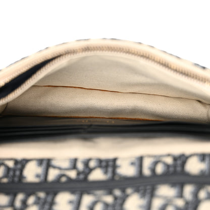 Christian Dior Oblique Saddle Chain Pouch Blue 5 of 12