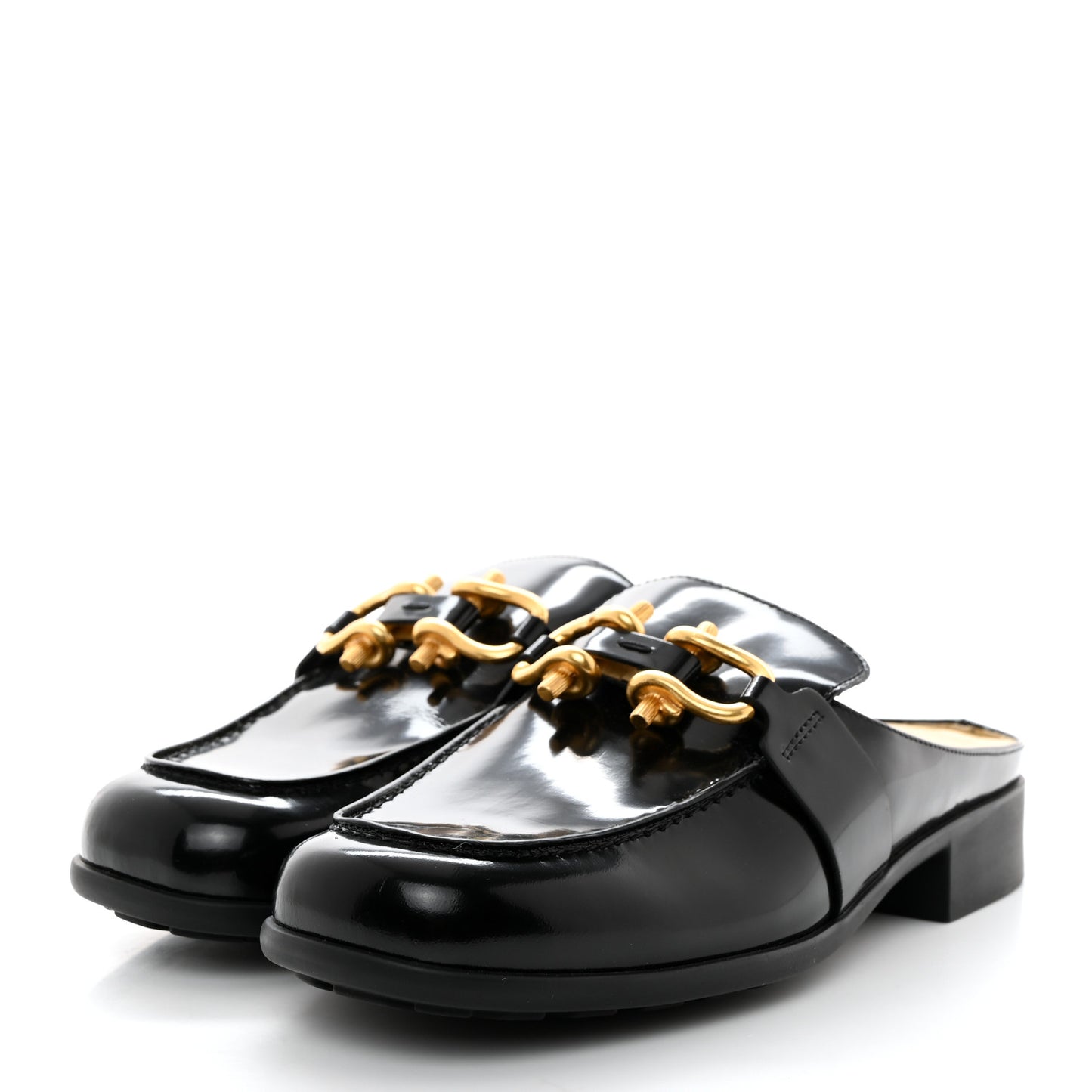 Glossy Calfskin Monsieur Loafers 39 Black