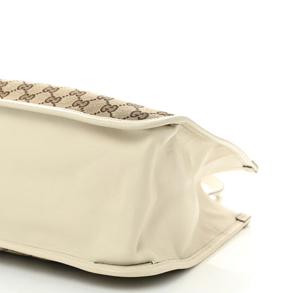 Gucci Monogram New Sakai Calfskin Lux Horsebit 1955 Tote Beige Ebony Mystic White 10 of 10