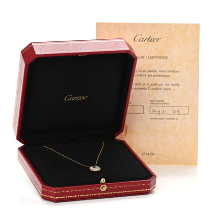 Cartier 18K Yellow Gold Diamond Mother of Pearl XS Amulette de Cartier Pendant Necklace 6 of 6