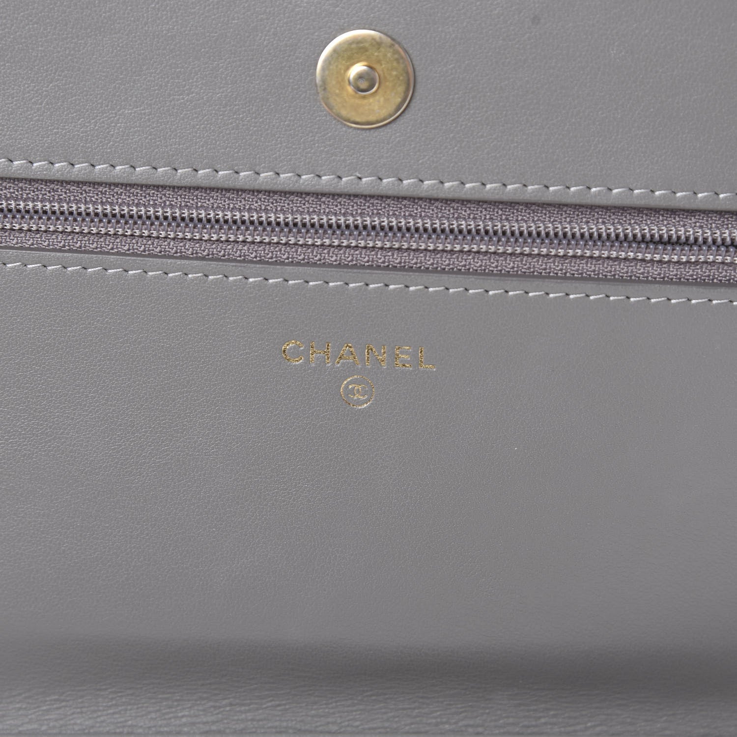 Chanel Caviar Quilted Boy Wallet On Chain WOC Grey 5 of 16