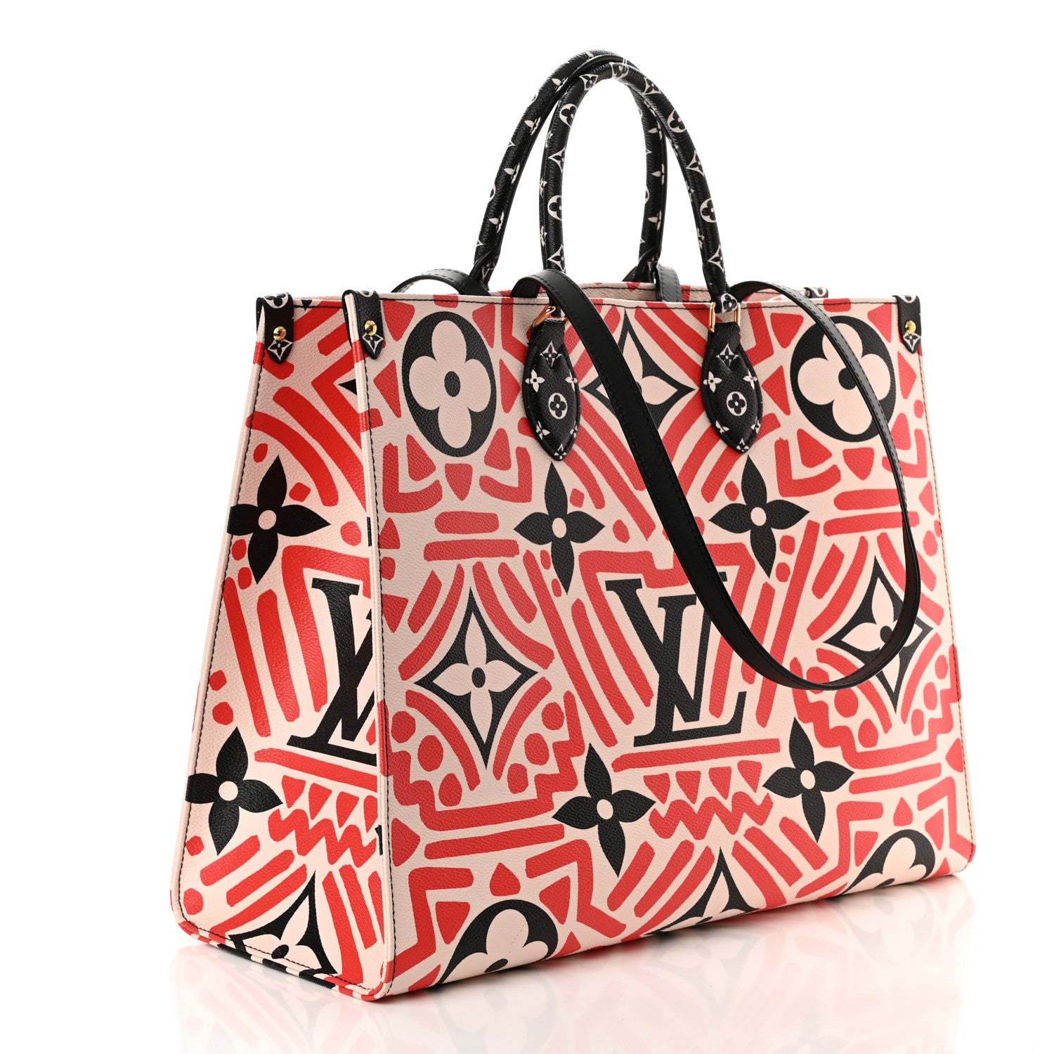 Louis Vuitton Monogram Giant Crafty Onthego GM Creme Rouge Black 2 of 9