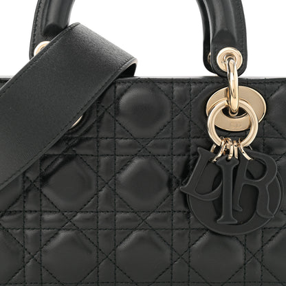 Christian Dior Lambskin Cannage Medium Lady D-Joy Black 8 of 10