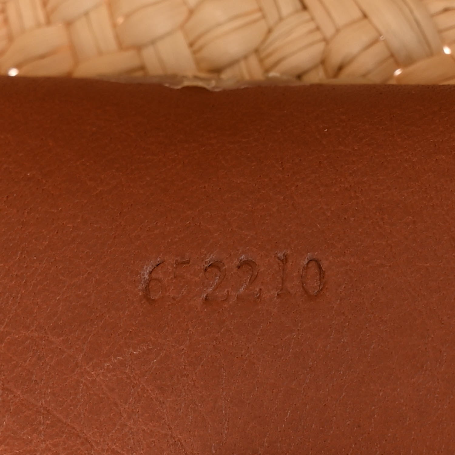 Loewe Calfskin Raffia Paulas Ibiza Mini Anagram Basket Tote Bag Natural Tan 7 of 10