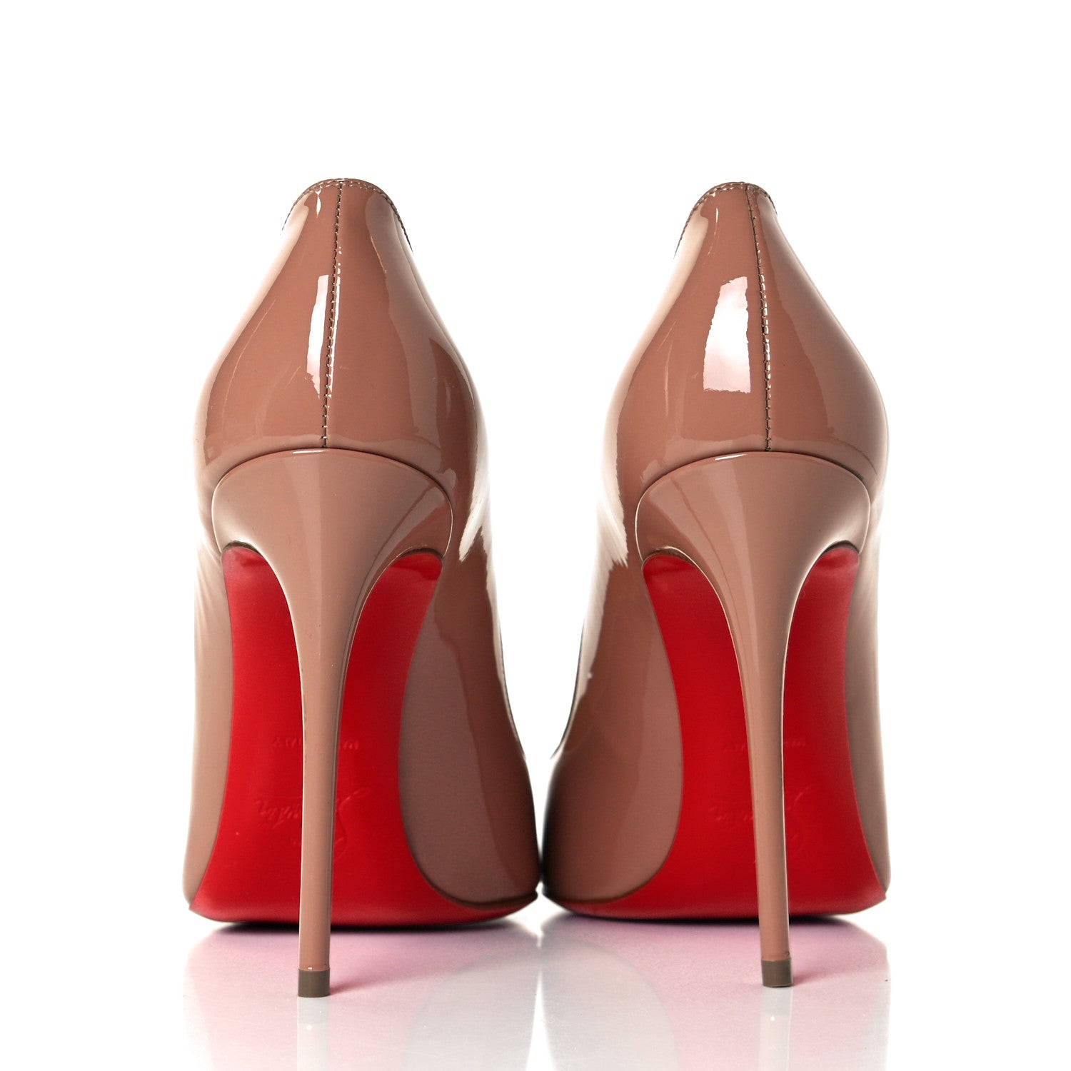 Christian Louboutin Patent Pigalle 100 Pumps 38 Nude 6 of 10