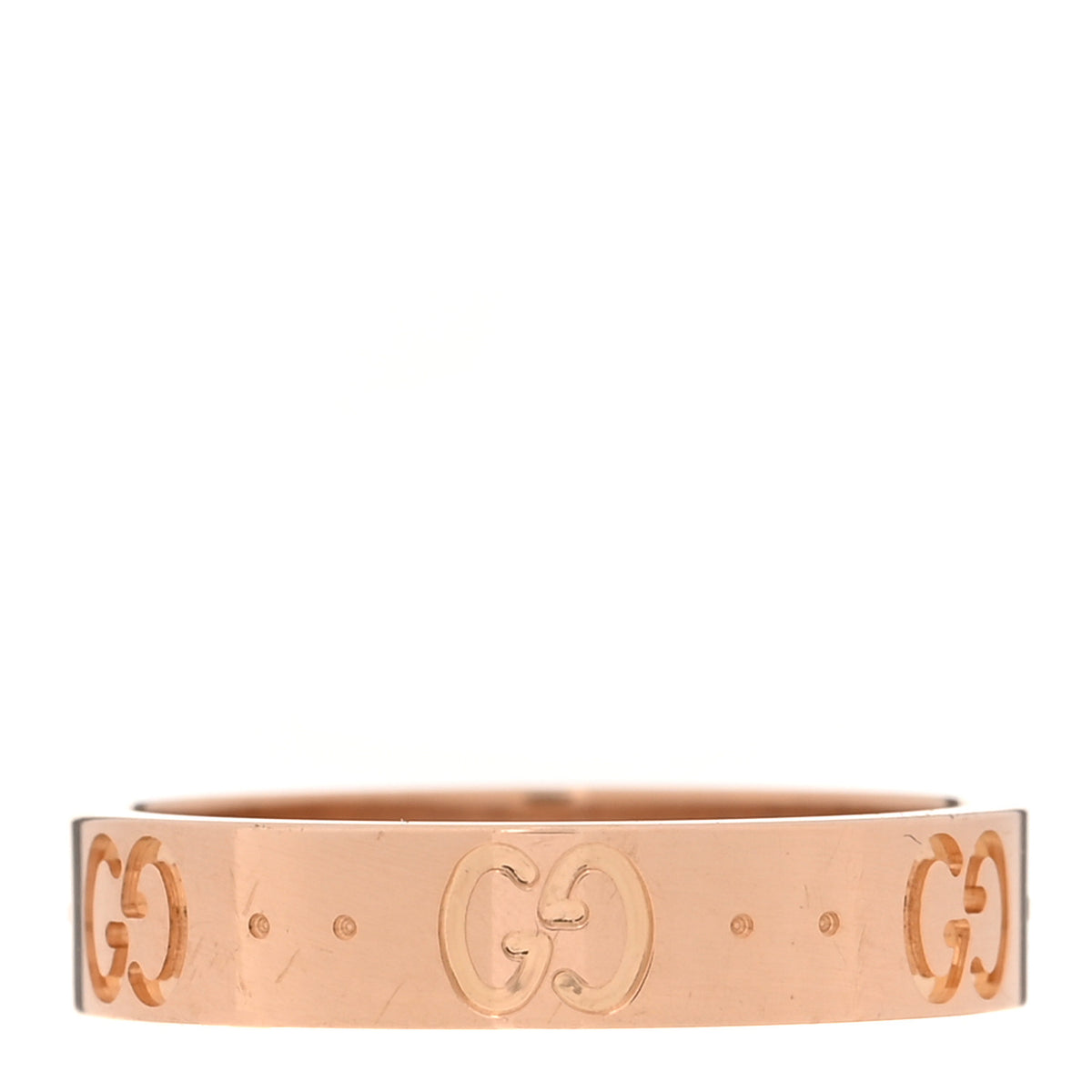 Gucci 18K Rose Gold 4mm Icon Thin Band Ring 52 6 1 of 6