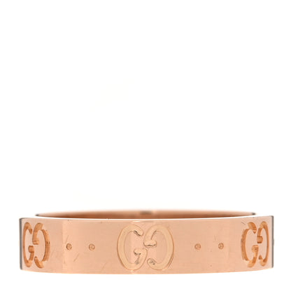Gucci 18K Rose Gold 4mm Icon Thin Band Ring 52 6 1 of 6
