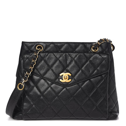 Chanel Caviar Quilted Flap Shoulder Bag Black 1 of 9