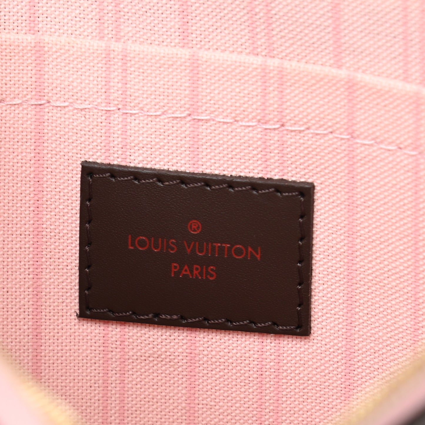Damier Ebene Neverfull MM GM Pochette Rose Ballerine