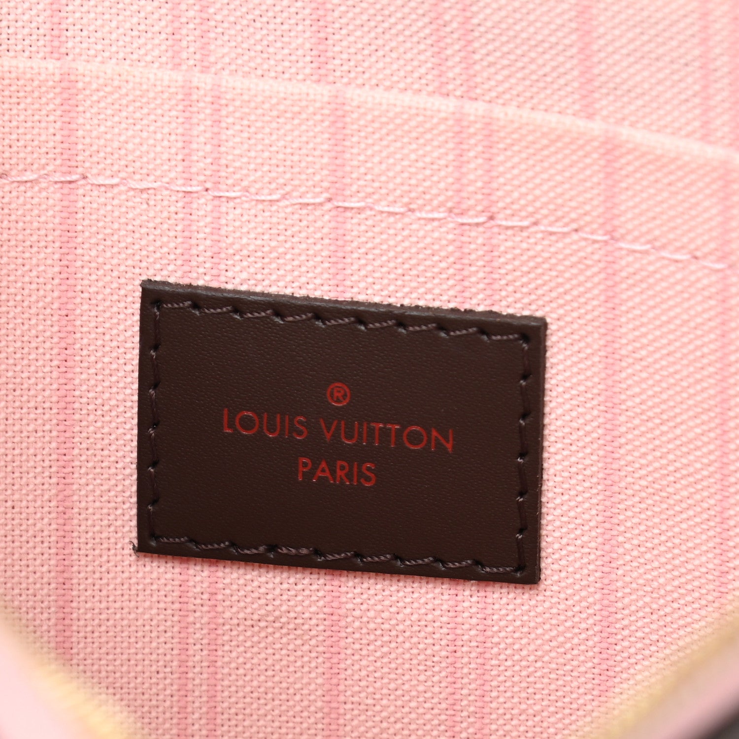 Louis Vuitton Damier Ebene Neverfull MM GM Pochette Rose Ballerine 6 of 10