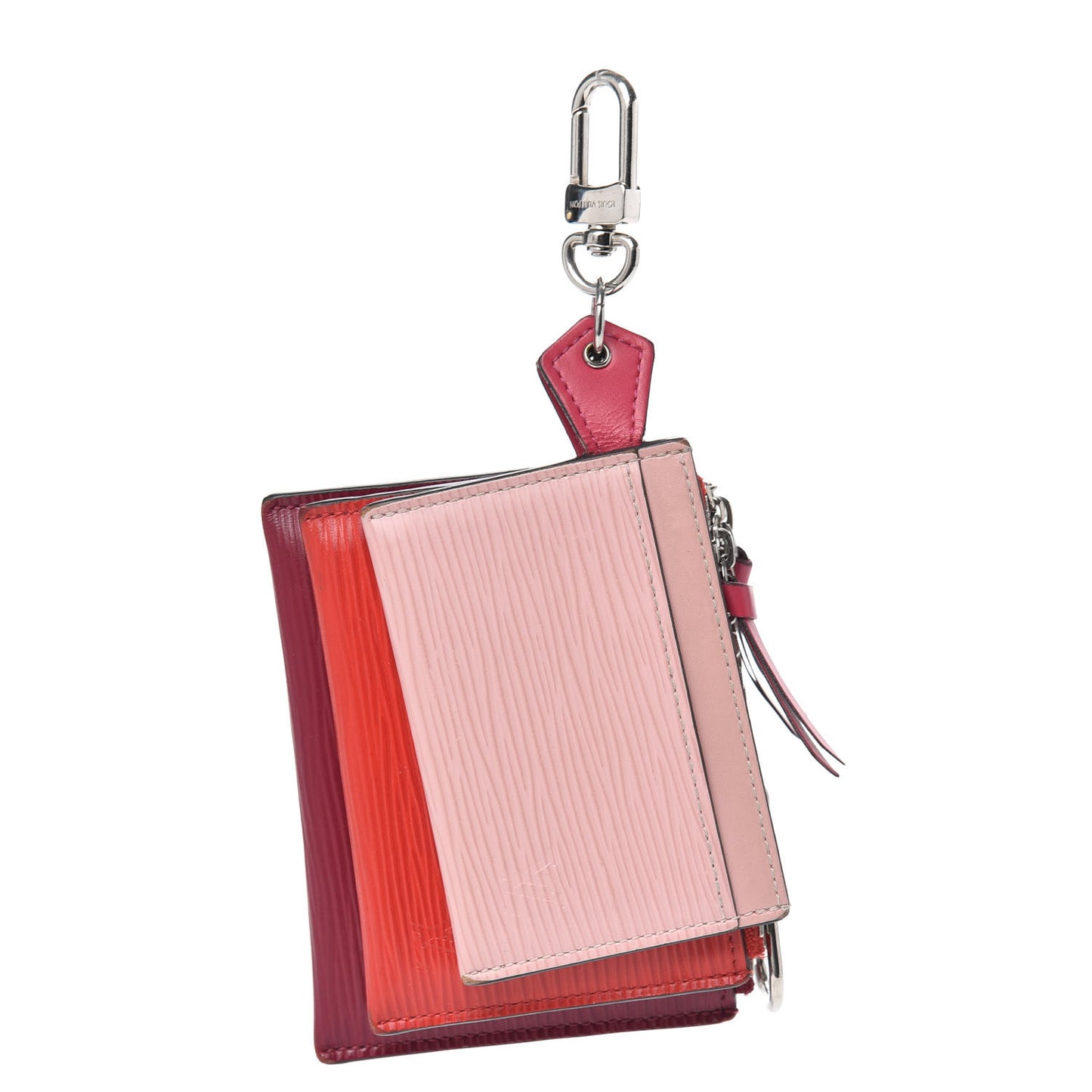 Epi Trio Card Case Wallet Rose Ballerine Rouge Fuchsia