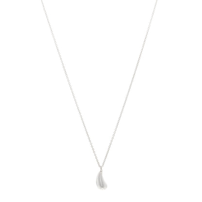 Tiffany Sterling Silver 12mm Elsa Peretti Teardrop Pendant Necklace 1 of 4