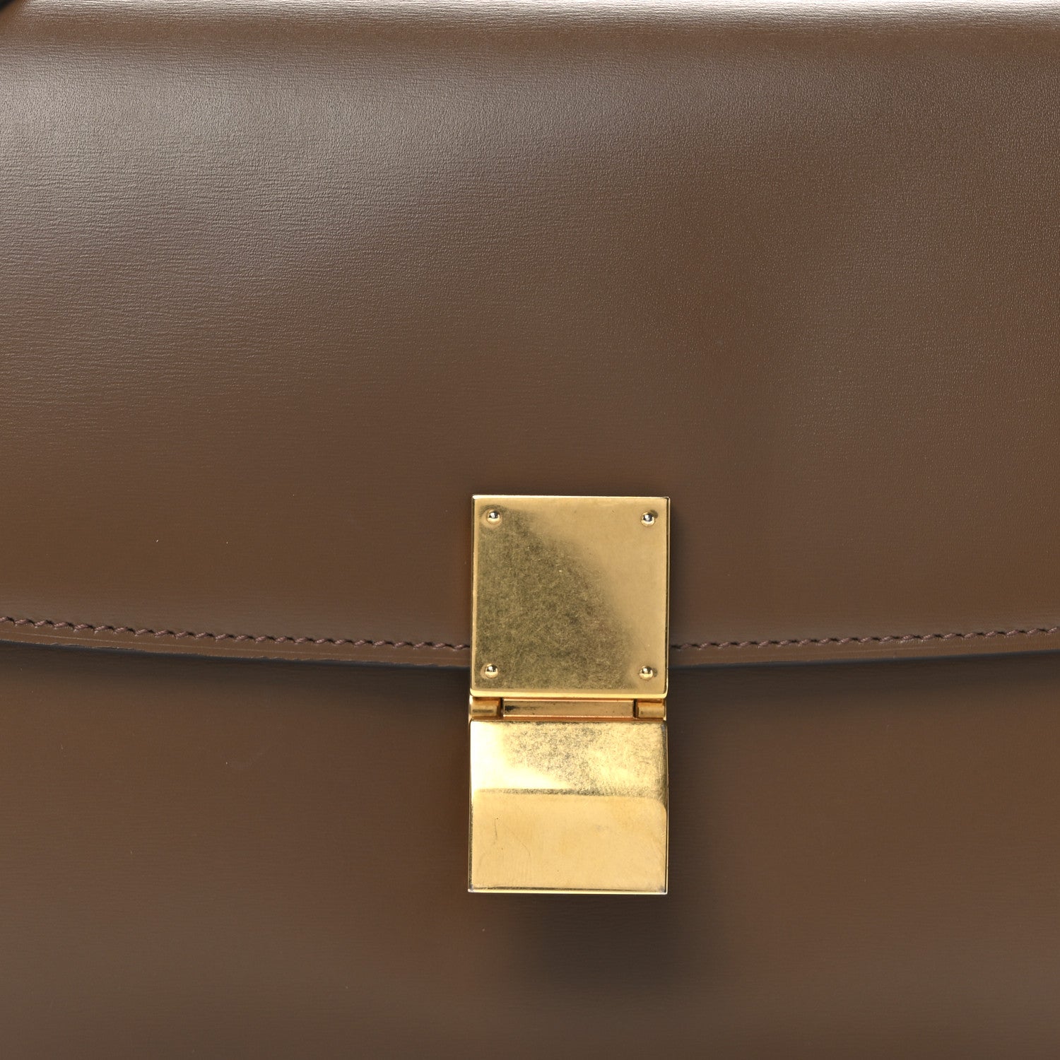 Celine Smooth Calfskin Medium Classic Box Flap Bag Camel 8 of 10