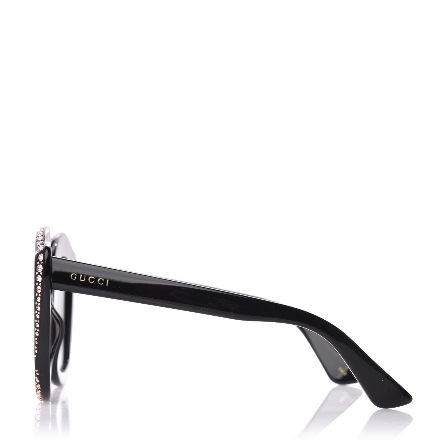 Gucci Crystal Cat Eye GG0118S Sunglasses Black 3 of 7