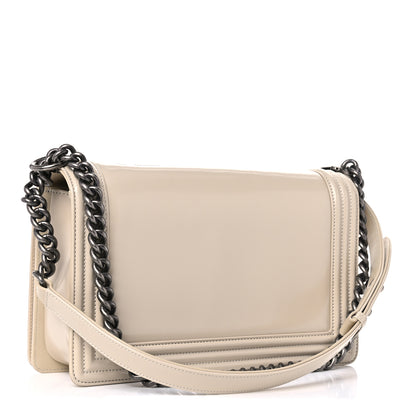 Chanel Glazed Calfskin New Medium Boy Flap Beige 3 of 10