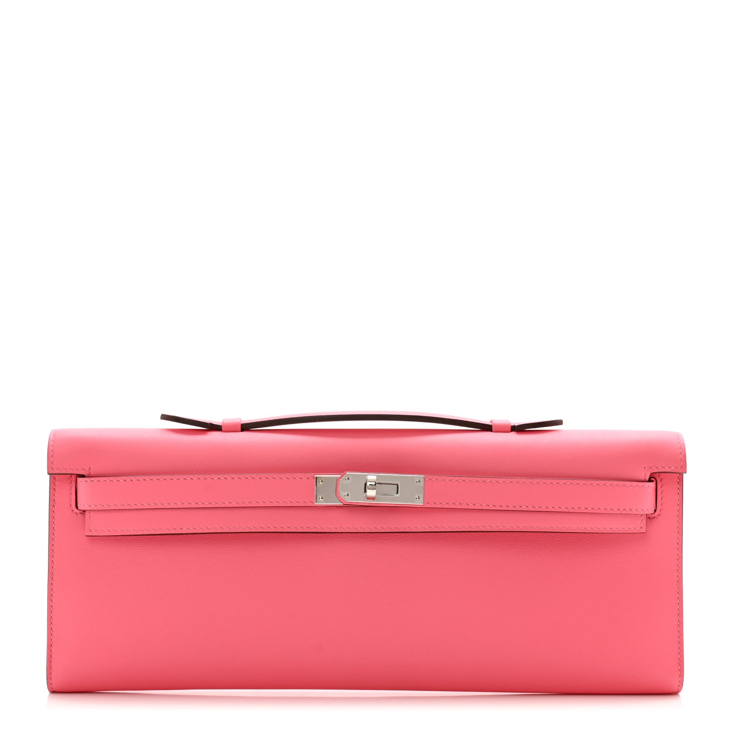 Hermes Swift Kelly Cut Clutch Pochette Rose Azalee 1 of 8