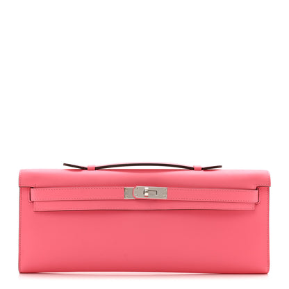 Hermes Swift Kelly Cut Clutch Pochette Rose Azalee 1 of 8