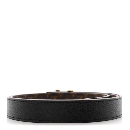 Louis Vuitton Calfskin Monogram 25mm LV Iconic Reversible Belt 95 38 Black 4 of 8