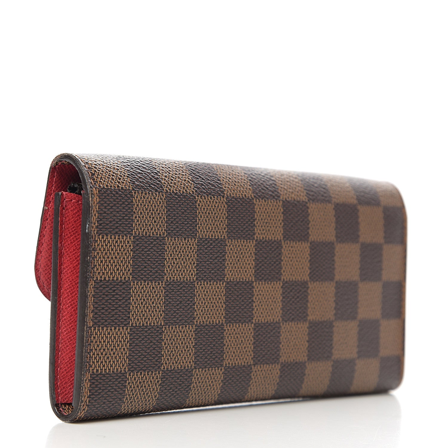 Louis Vuitton Damier Ebene Emilie Wallet Red 2 of 7
