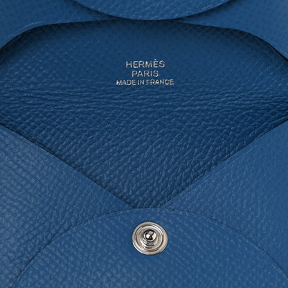 Hermes Epsom Bastia Coin Purse Bleu Izmir 5 of 7