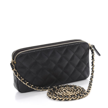 Chanel Caviar Quilted Small Clutch With Chain Black 3 of 12