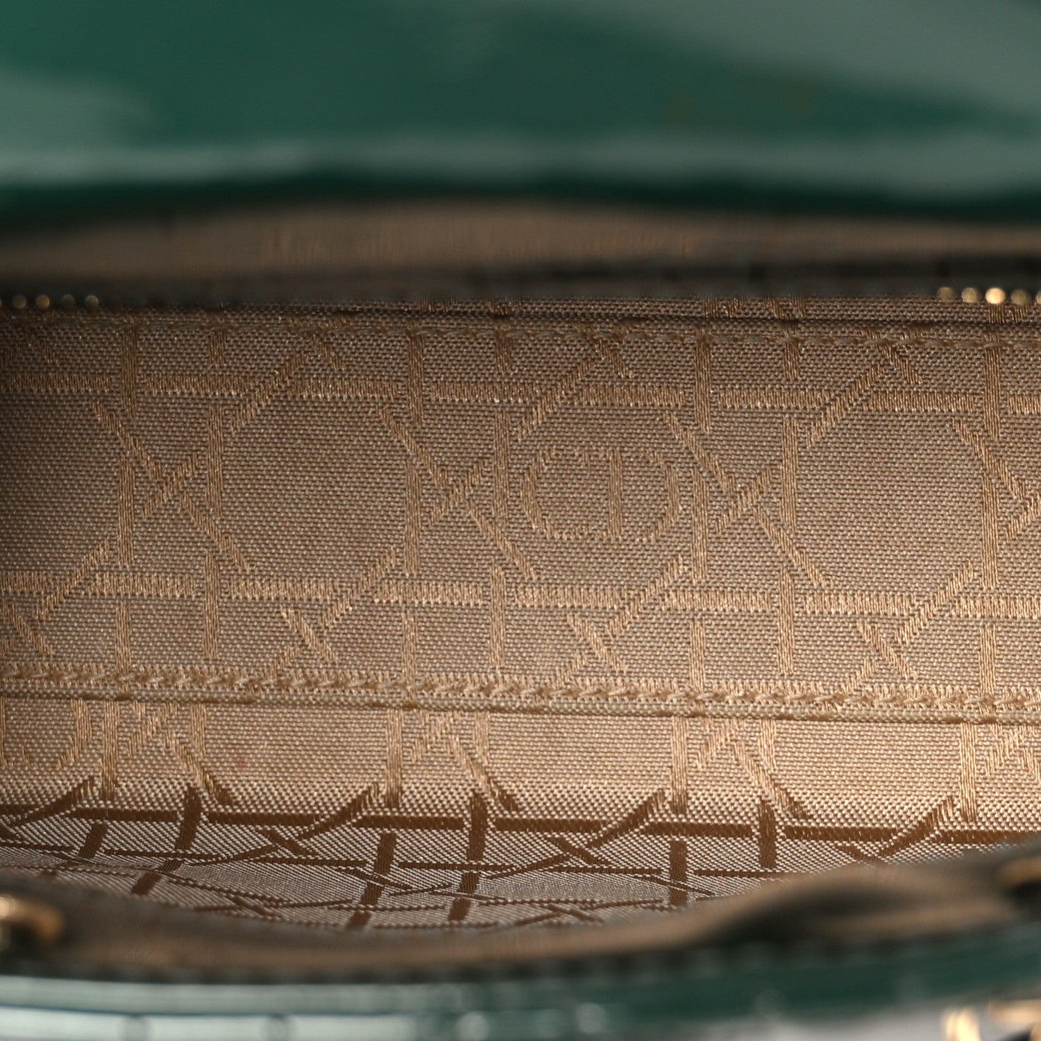 Christian Dior Patent Cannage Mini Lady Dior Pine Green 5 of 10