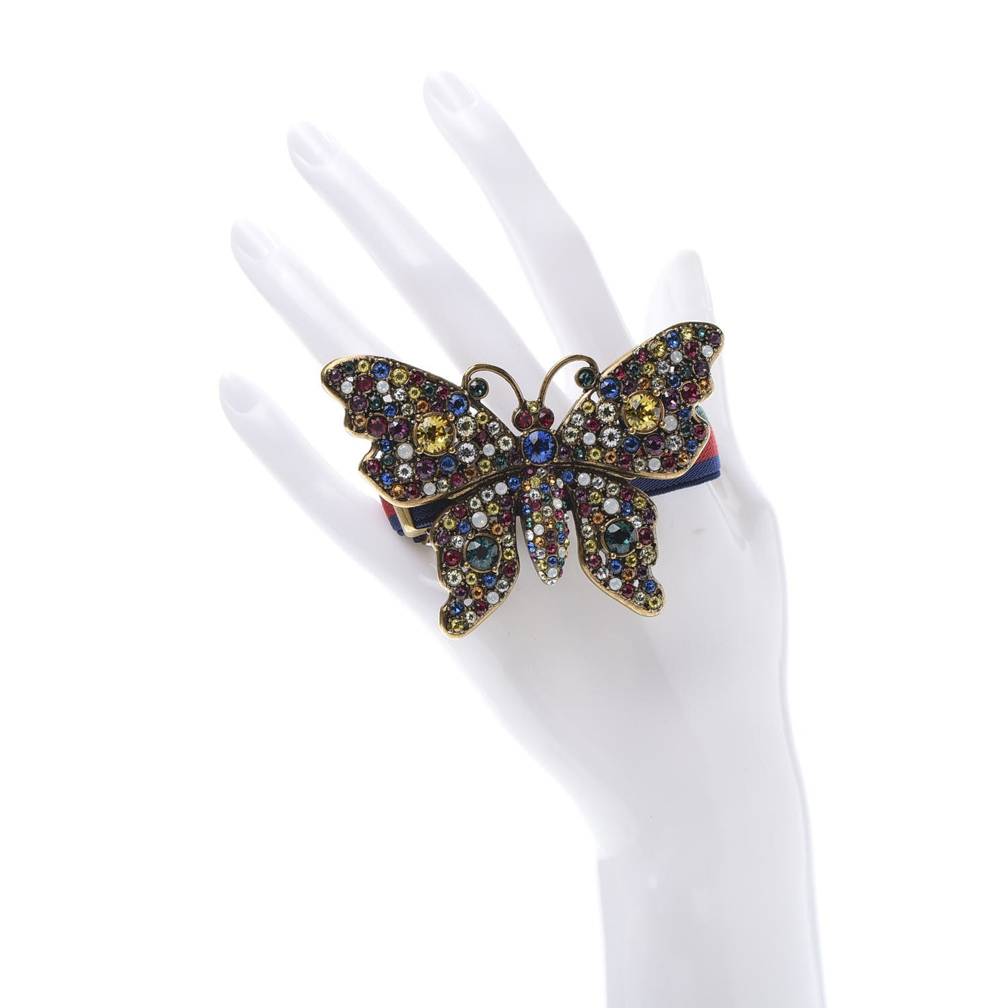 Web Crystal Butterfly Bracelet Multicolor