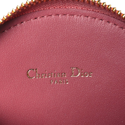 Christian Dior Calfskin Cannage Round Caro Pouch Pink Yarrow 6 of 7