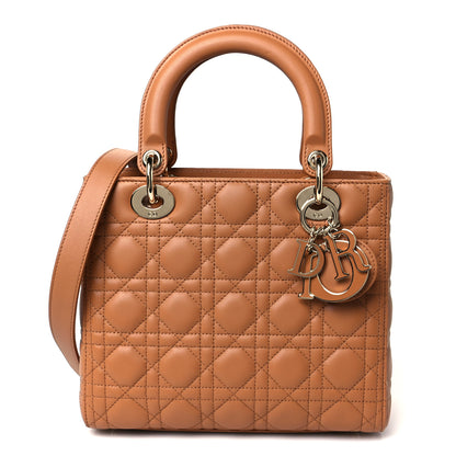 Christian Dior Lambskin Cannage Medium Lady Dior Amber 1 of 10