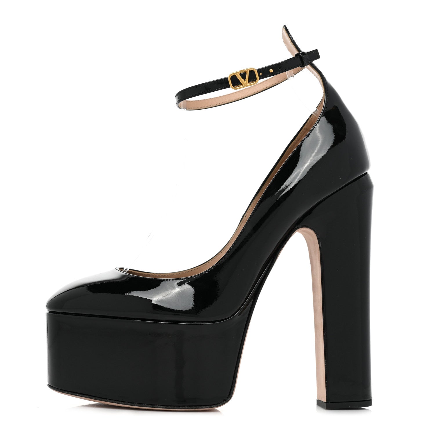 Valentino Garavani Patent Tan-Go 55/155mm Platform Pumps 40 Black 1 of 10