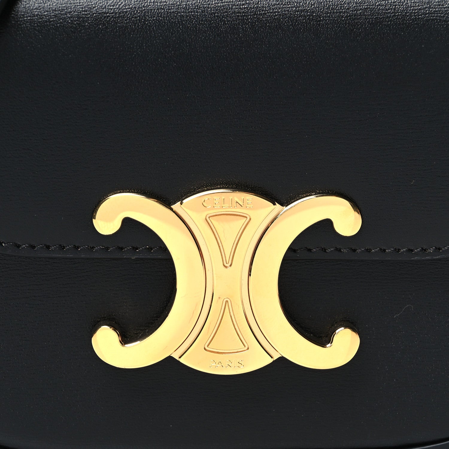 Celine Shiny Calfskin Mini Triomphe Black 8 of 10