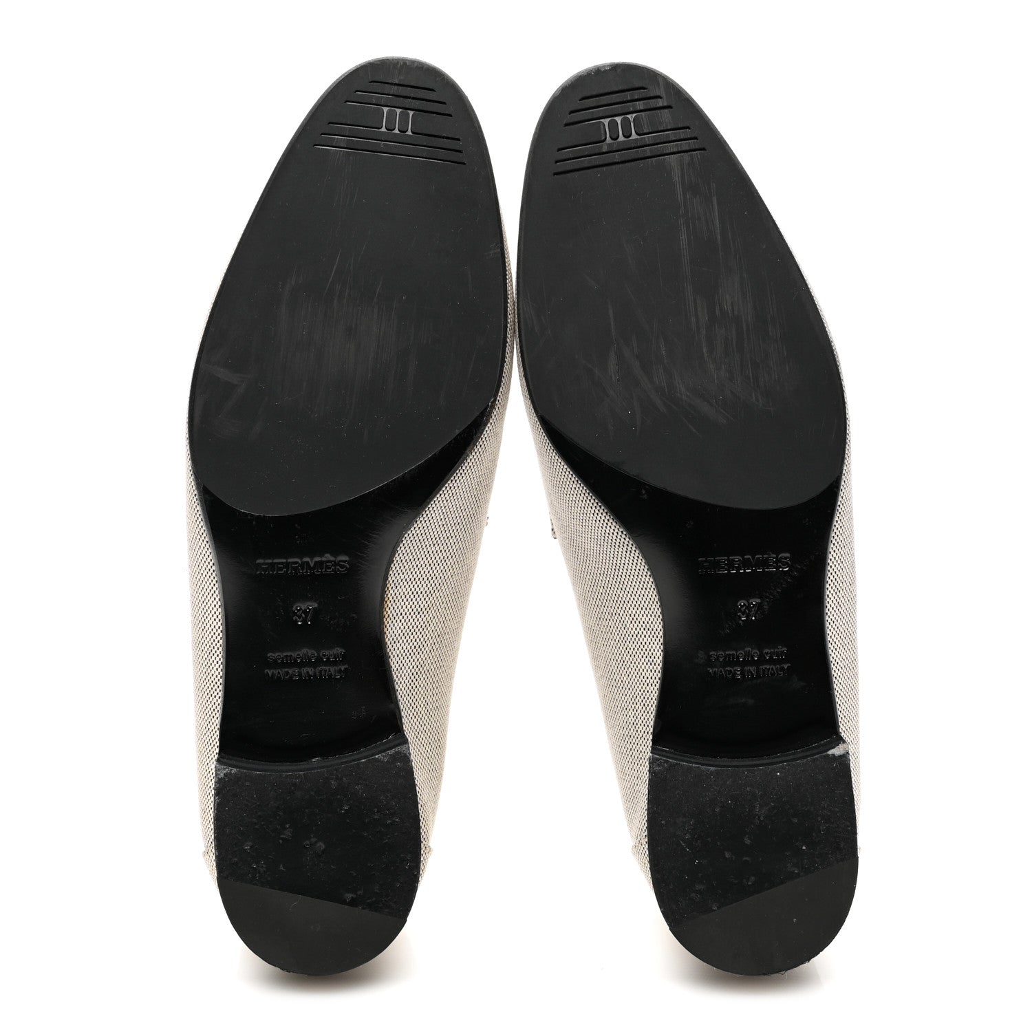 Hermes H Canvas Paris Loafers 37 Prunoir 6 of 10