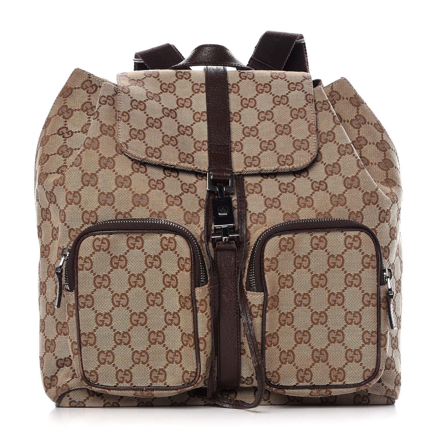 Gucci Monogram Backpack Dark Brown 1 of 9
