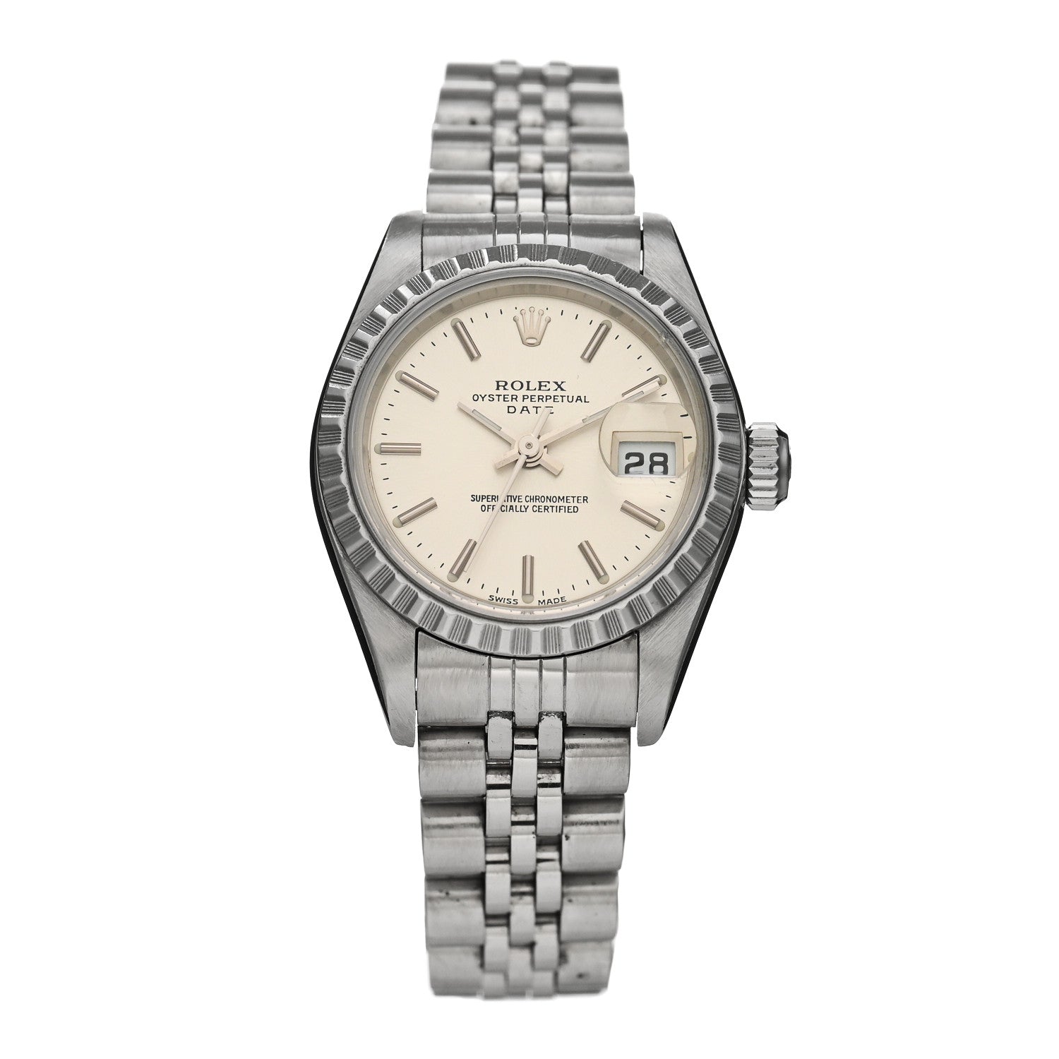 Rolex Stainless Steel 26mm Oyster Perpetual Date Watch Silver 79240 1 of 4