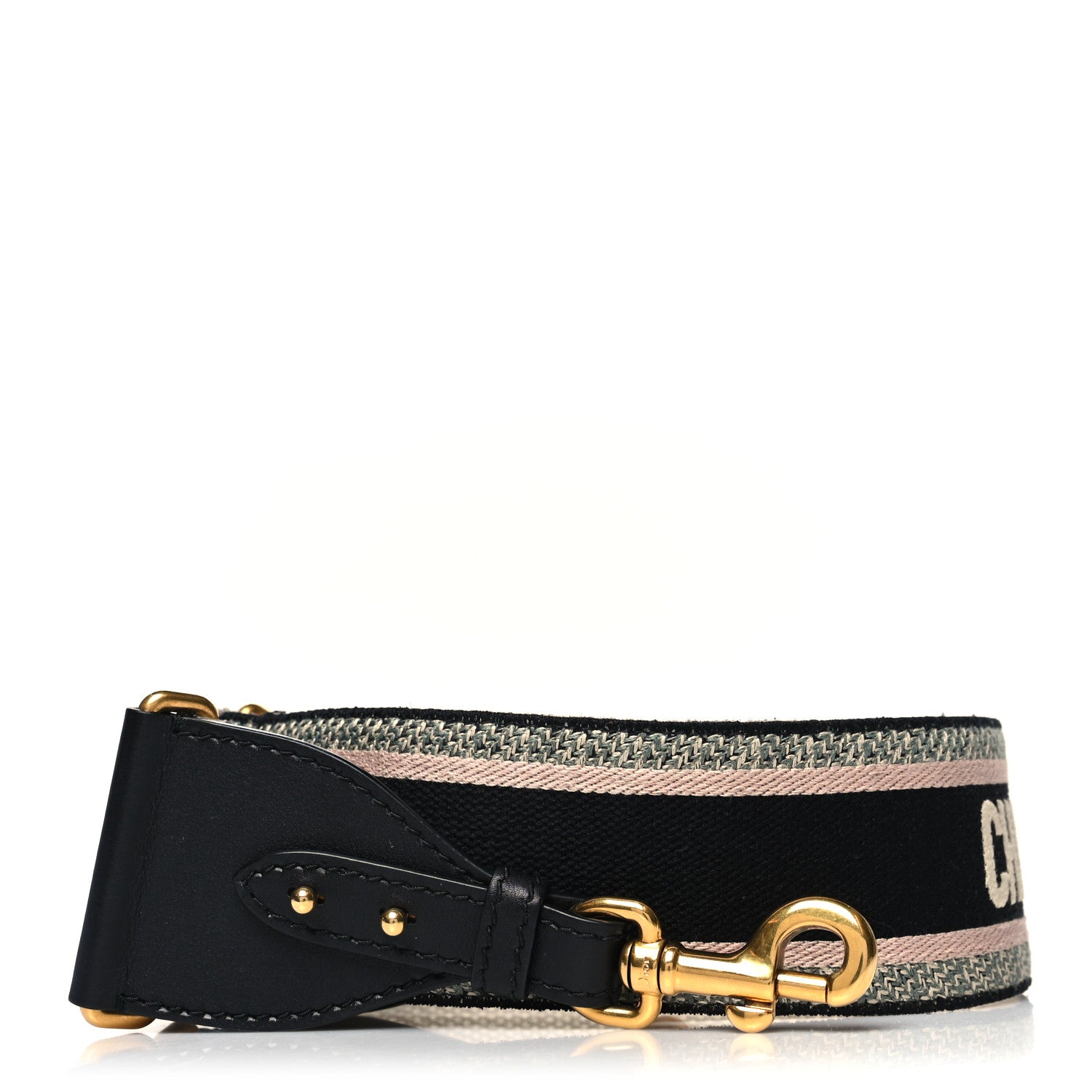 Christian Dior Canvas Embroidered Shoulder Strap Rose Multicolor 1 of 4