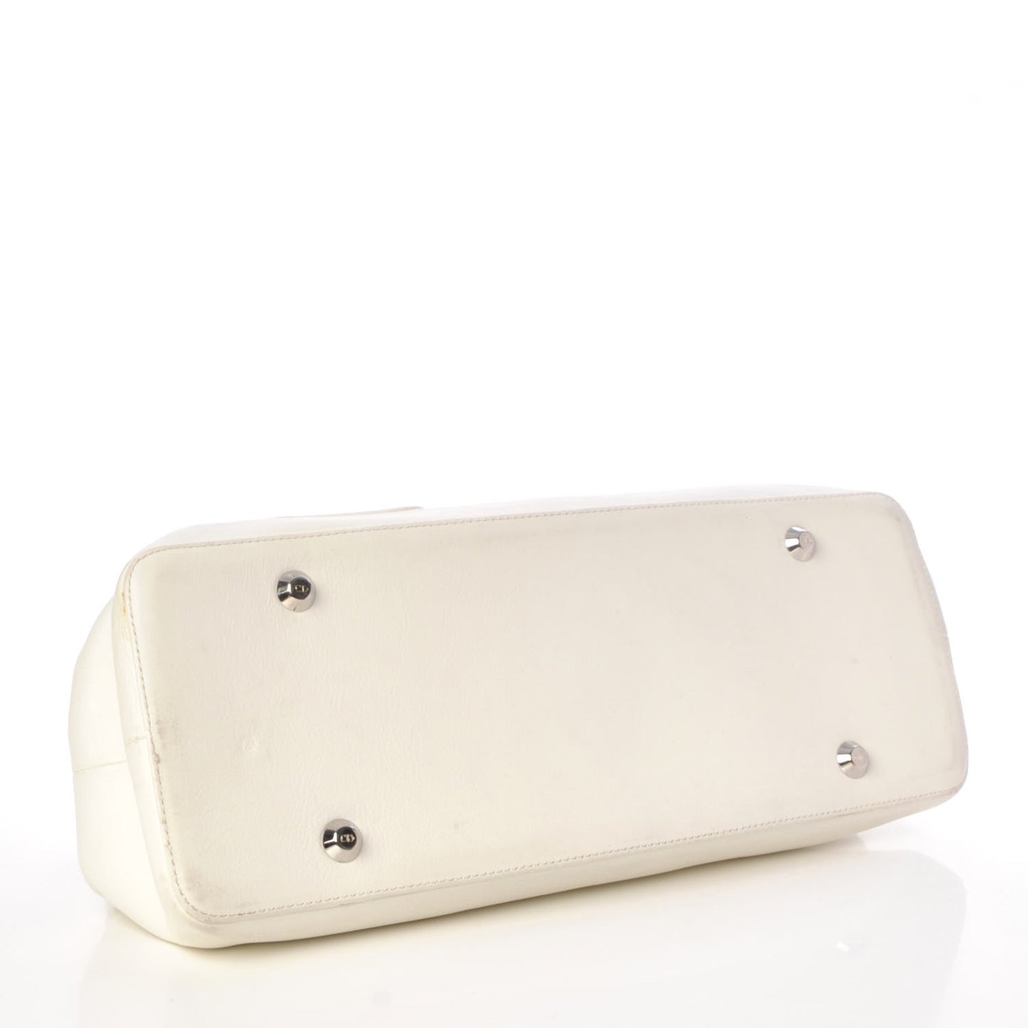 Calfskin Frame Satchel White