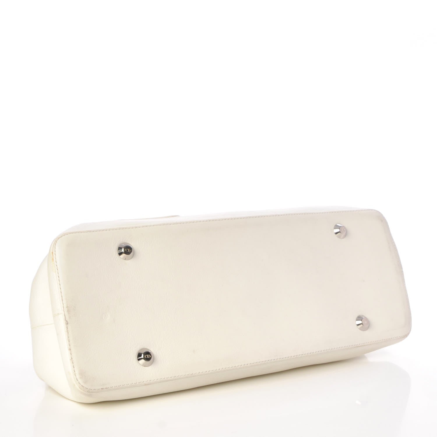 Christian Dior Calfskin Frame Satchel White 4 of 20