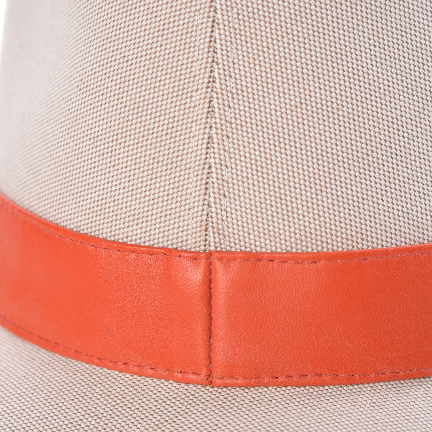 Hermes Toile Lambskin Hat 56 Natural 9 of 10