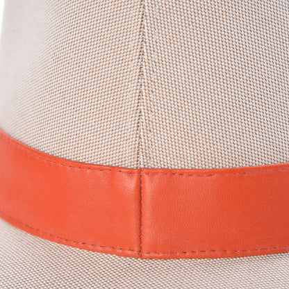 Hermes Toile Lambskin Hat 56 Natural 9 of 10