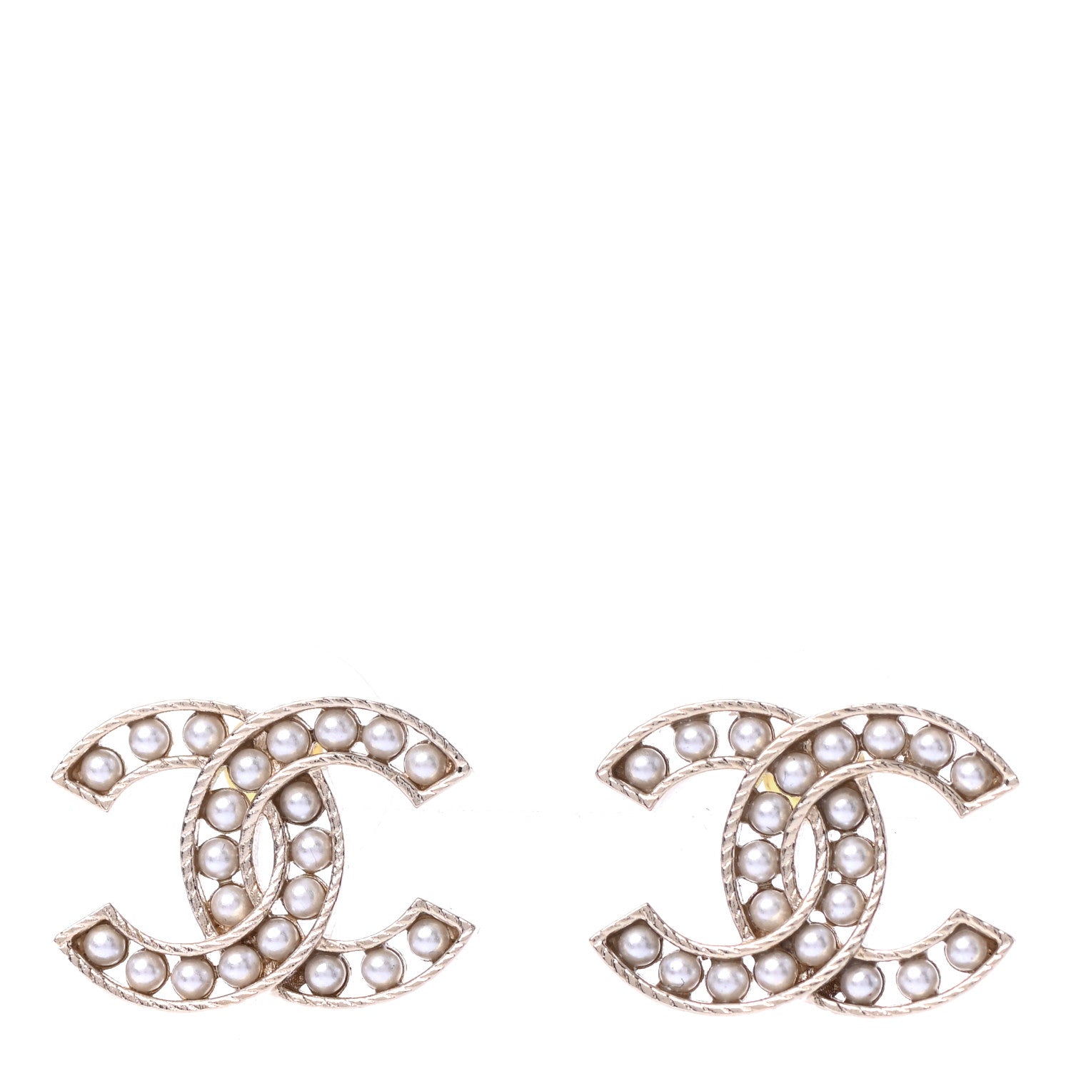 Chanel Pearl CC Earrings Gold 1 of 4
