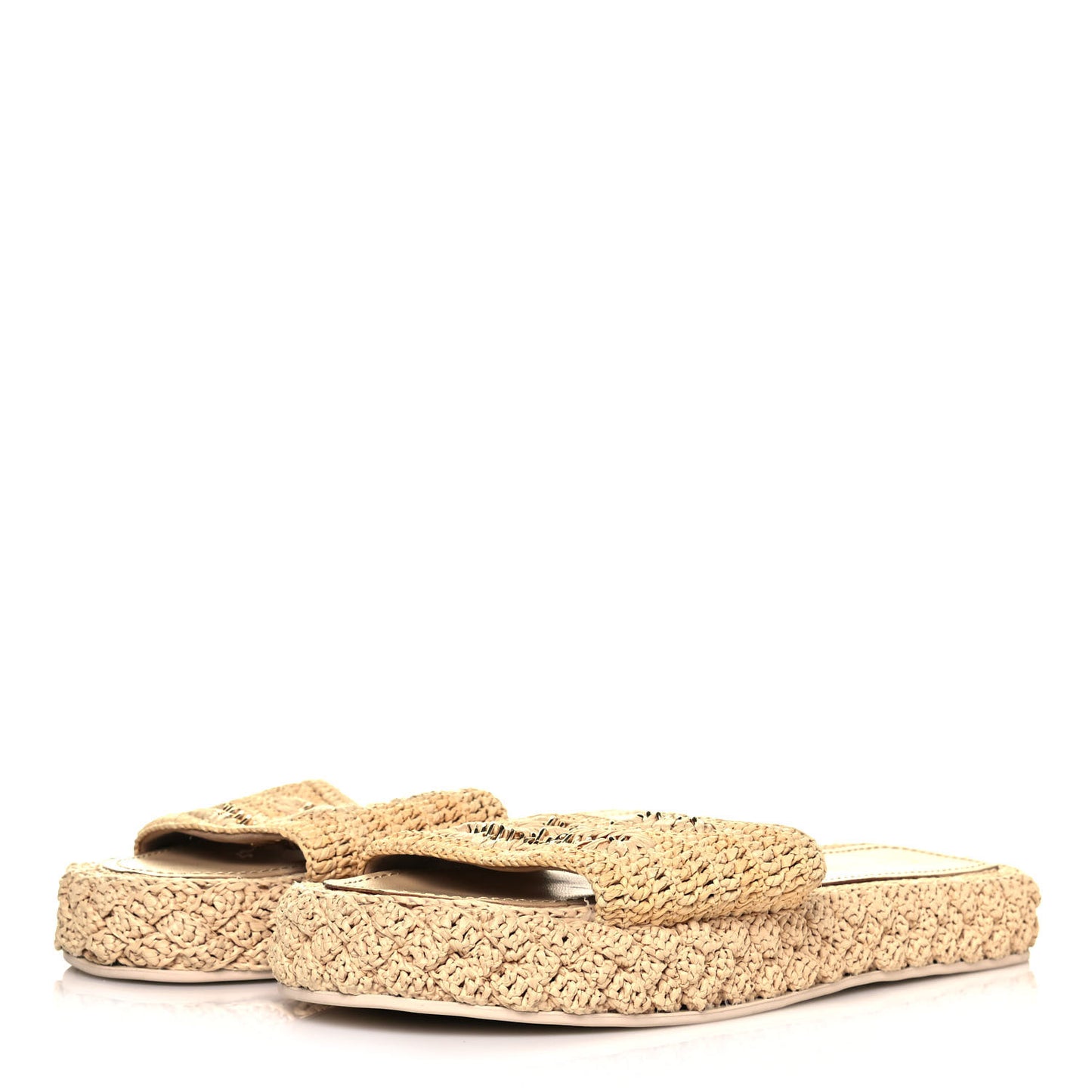 Cord Braided CC Mules 41 Light Beige