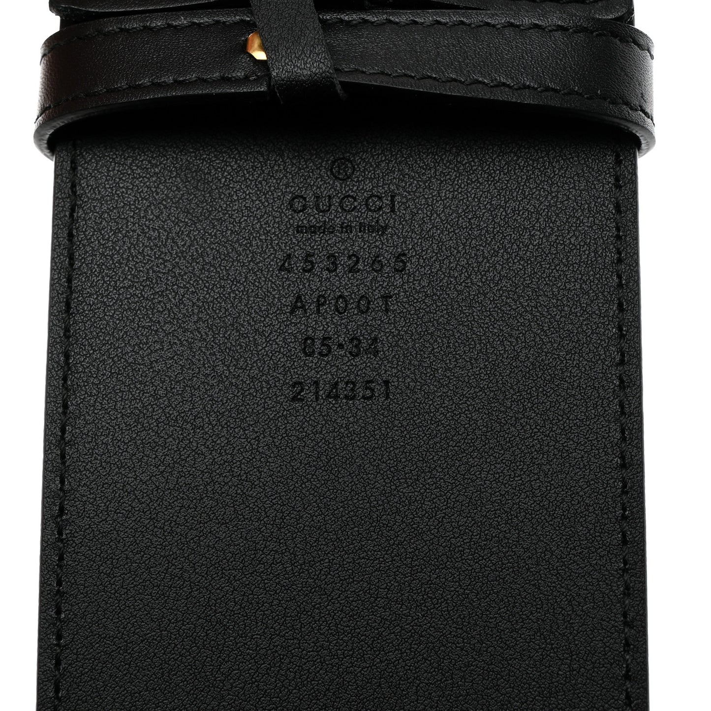 Calfskin Double G Wide Belt 85 34 Black