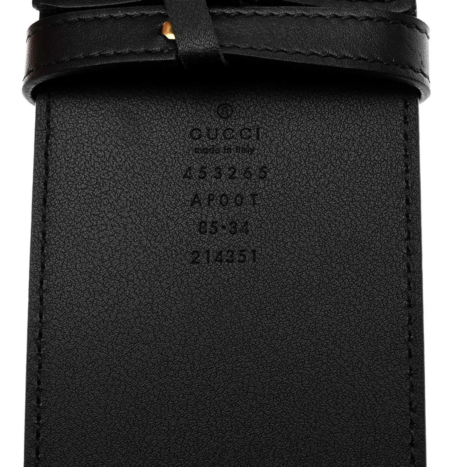 Gucci Calfskin Double G Wide Belt 85 34 Black 5 of 6