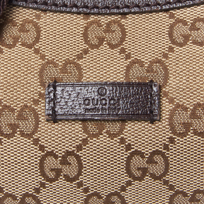 Gucci Monogram Medium Half Moon Hobo Dark Brown 7 of 8