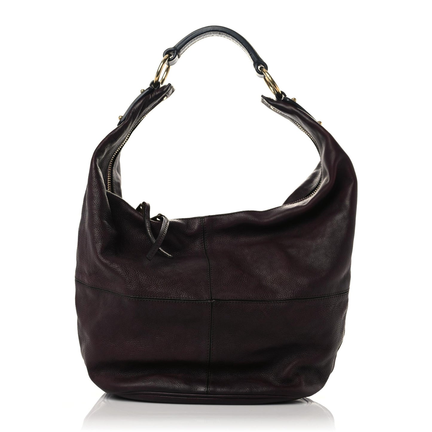 Calfskin Hobo Burgundy