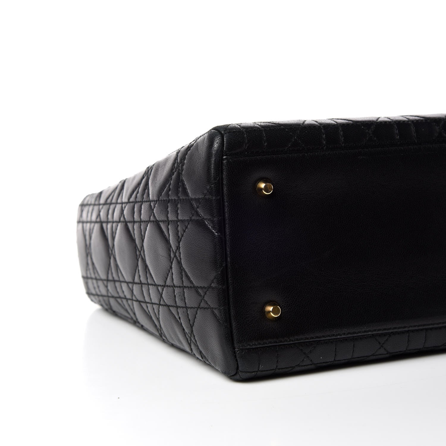 Christian Dior Lambskin Cannage Medium Lady Dior Black 6 of 17