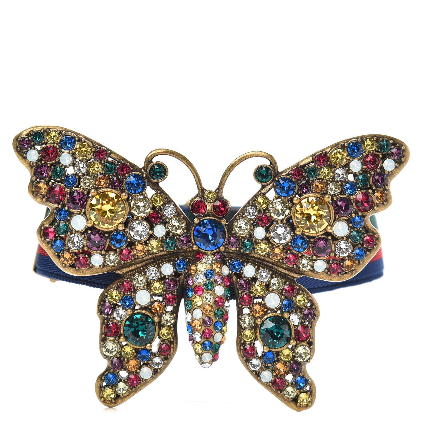 Gucci Web Crystal Butterfly Bracelet Multicolor 1 of 4