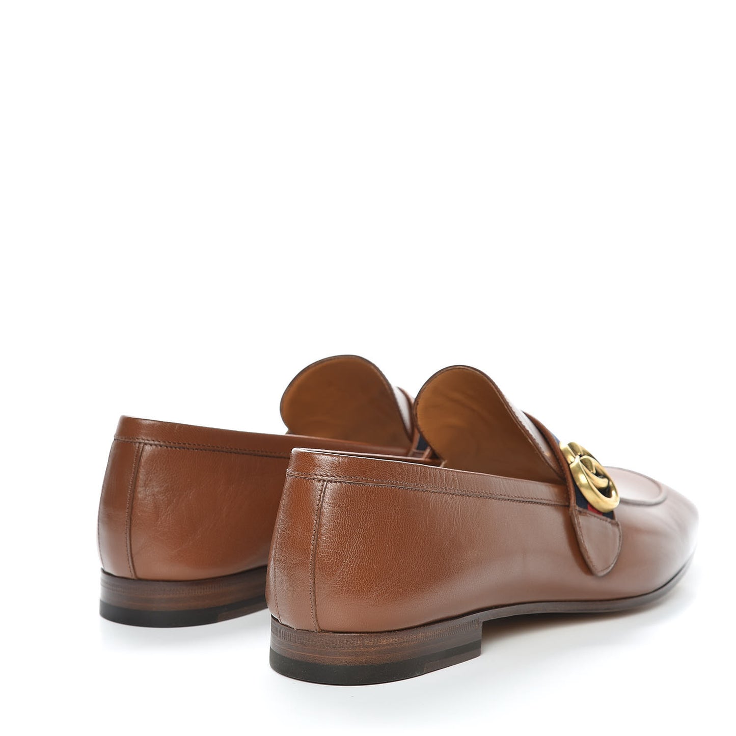 Goatskin Web Mens GG Loafers 11.5 Cuir